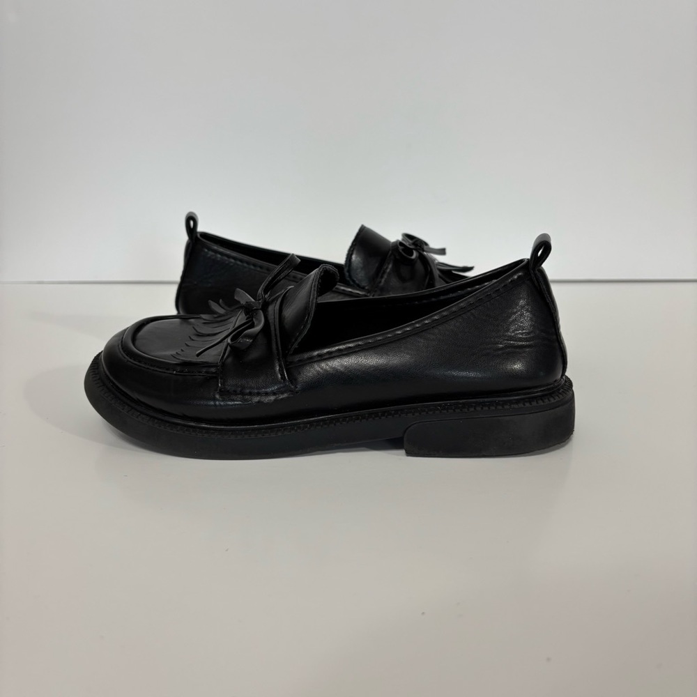 Classic Black Kids Dress Shoes Size 1W